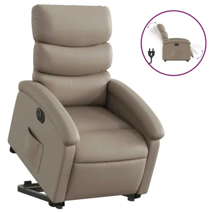 Fauteuil inclinable électrique cappuccino similicuir 2