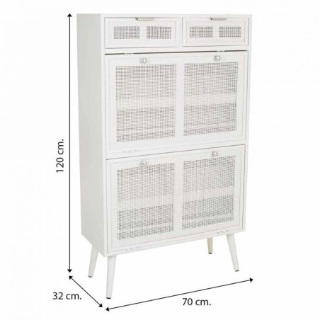 Schoenenkast Alexandra House Living Wit 32 x 120 x 70 cm Rooster