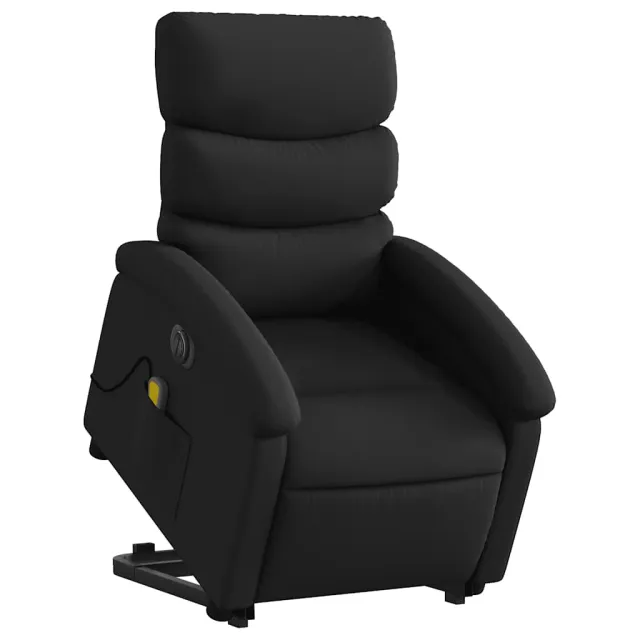 Fauteuil inclinable de massage électrique noir similicuir