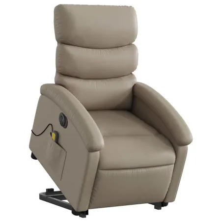 Fauteuil inclinable de massage électrique cappuccino similicuir