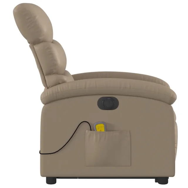 Fauteuil inclinable de massage électrique cappuccino similicuir