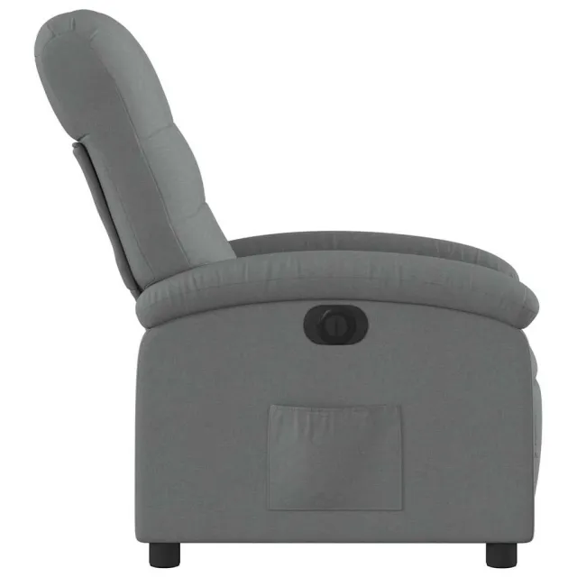 Fauteuil inclinable électrique Gris foncé Tissu
