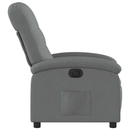 Fauteuil inclinable électrique Gris foncé Tissu