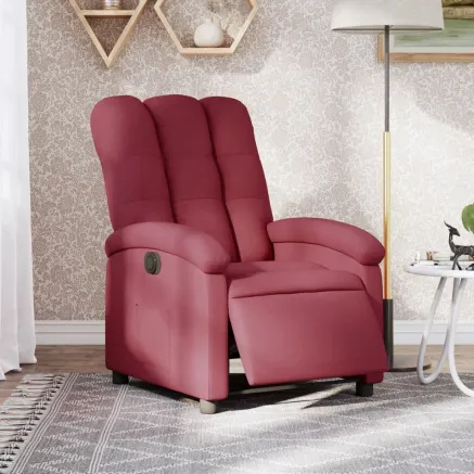 Fauteuil inclinable électrique Rouge bordeaux Tissu