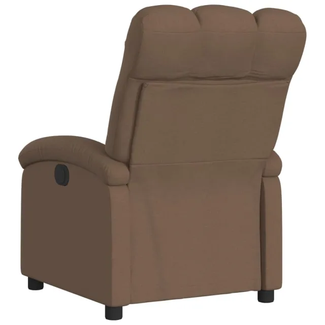 Fauteuil inclinable électrique Marron Tissu