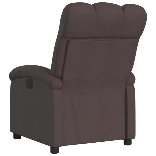 Fauteuil inclinable électrique Marron foncé Tissu