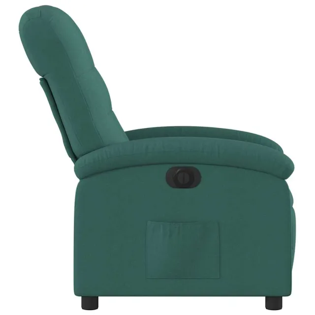Fauteuil inclinable électrique Vert foncé Tissu