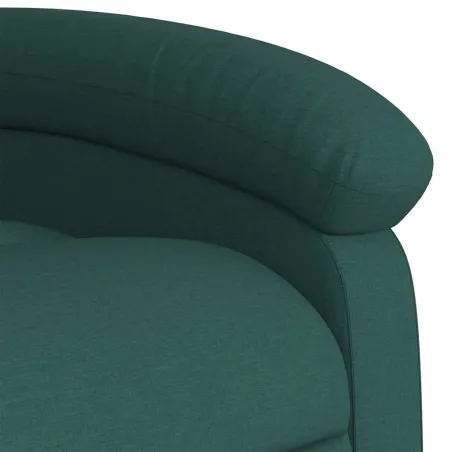 Fauteuil inclinable électrique Vert foncé Tissu