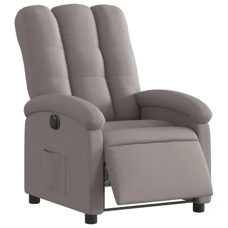 Fauteuil inclinable électrique Taupe Tissu