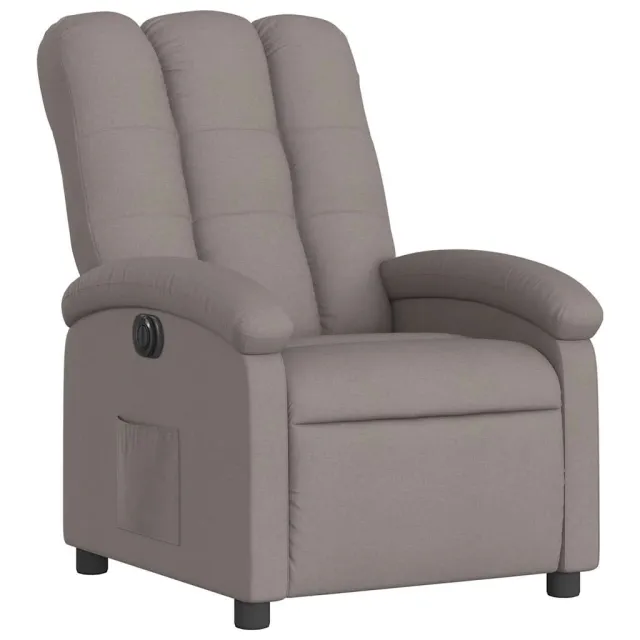 Fauteuil inclinable électrique Taupe Tissu
