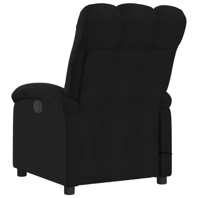 Fauteuil de massage inclinable électrique Noir Tissu