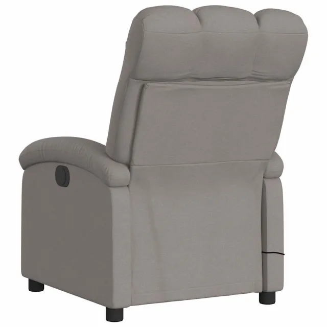 Fauteuil de massage inclinable électrique Taupe Tissu