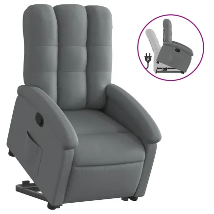 Fauteuil inclinable Gris foncé Tissu 2