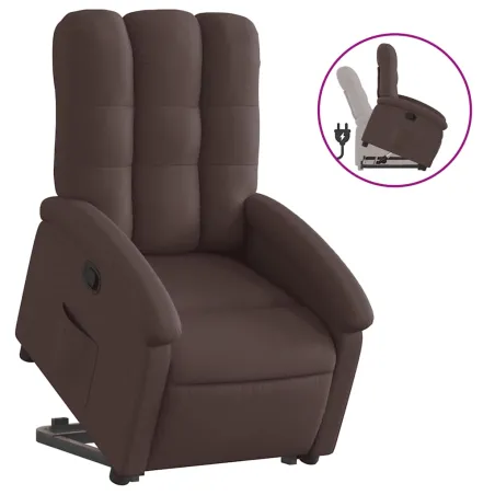 Fauteuil inclinable marron foncé tissu