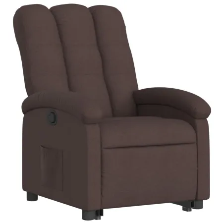 Fauteuil inclinable marron foncé tissu