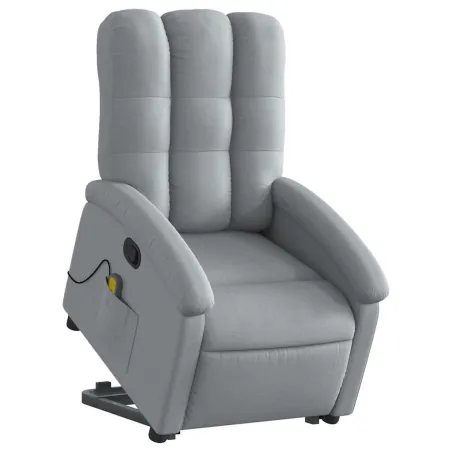 Fauteuil de massage inclinable Gris clair Tissu