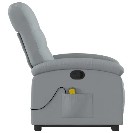 Fauteuil de massage inclinable Gris clair Tissu
