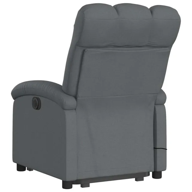 Fauteuil de massage inclinable Gris foncé Tissu