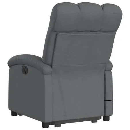 Fauteuil de massage inclinable Gris foncé Tissu