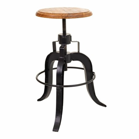 Stool Alexandra House Living Brown Black Iron Mango wood 48 x 54 x 48