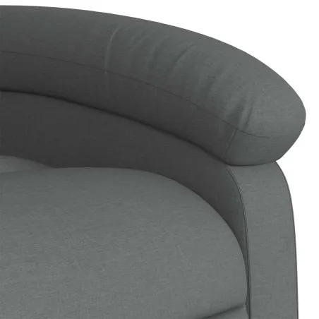 Fauteuil de massage inclinable Gris foncé Tissu