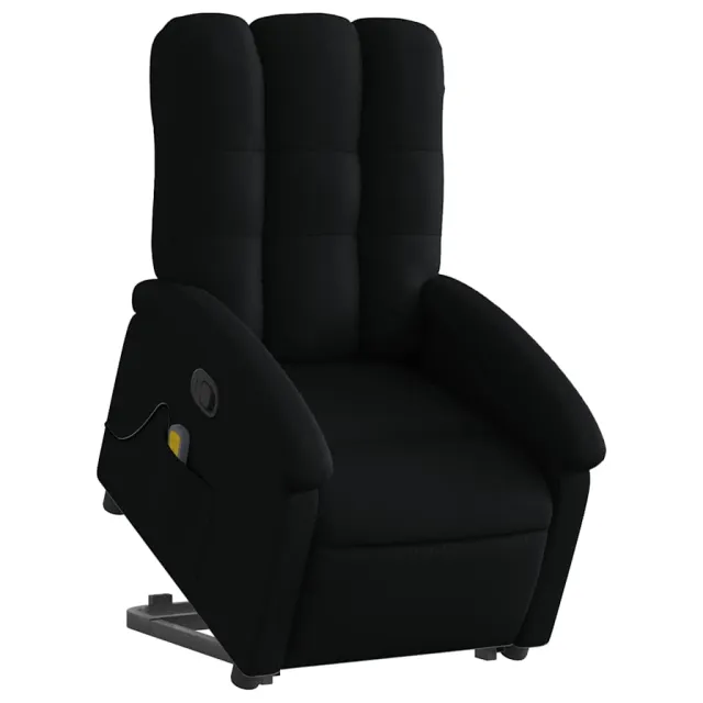 Fauteuil de massage inclinable Noir Tissu