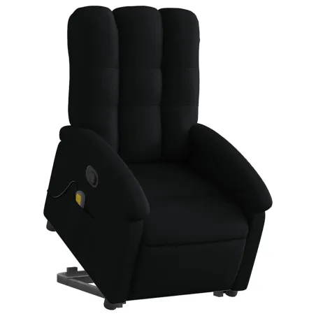 Fauteuil de massage inclinable Noir Tissu