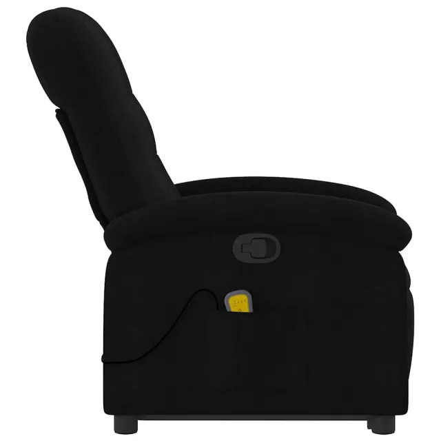Fauteuil de massage inclinable Noir Tissu