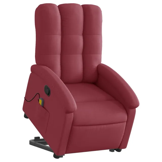 Fauteuil inclinable de massage Rouge bordeaux Tissu
