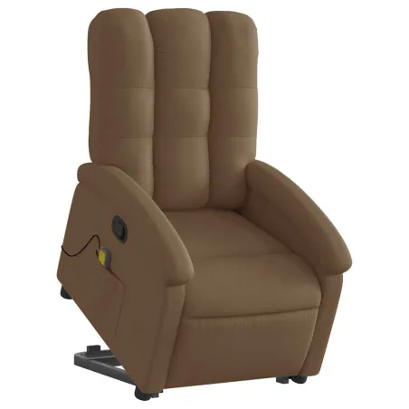 Fauteuil de massage inclinable Marron Tissu