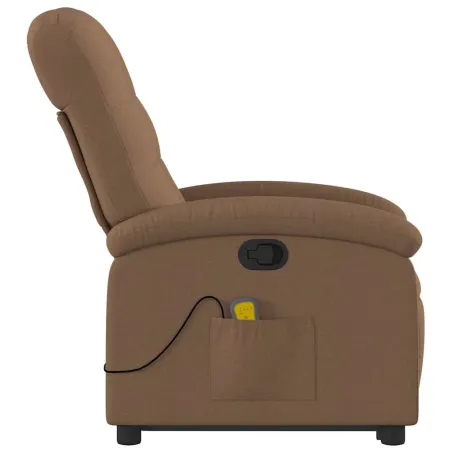 Fauteuil de massage inclinable Marron Tissu