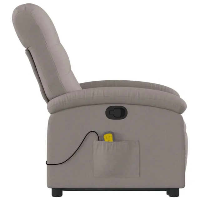 Fauteuil inclinable de massage Taupe Tissu