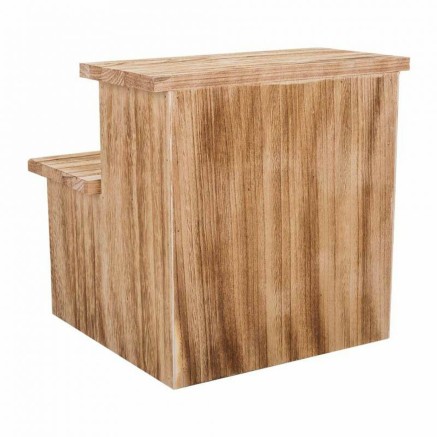 Kruk Alexandra House Living Paulownia hout 34 x 34 x 34 cm Trap 2