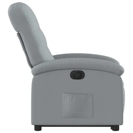 Fauteuil inclinable électrique gris clair tissu