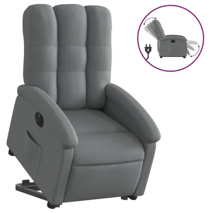 Fauteuil inclinable électrique gris foncé tissu 2
