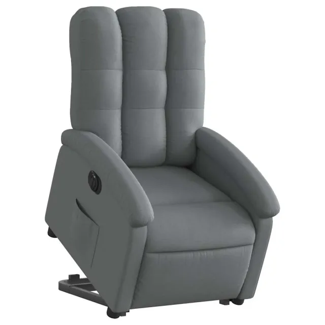 Fauteuil inclinable électrique gris foncé tissu