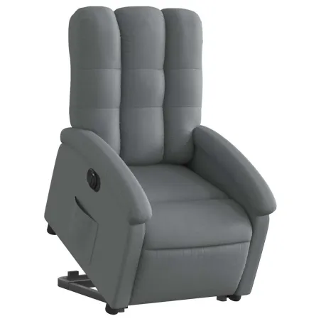 Fauteuil inclinable électrique gris foncé tissu