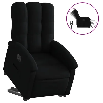 Fauteuil inclinable électrique noir tissu 2