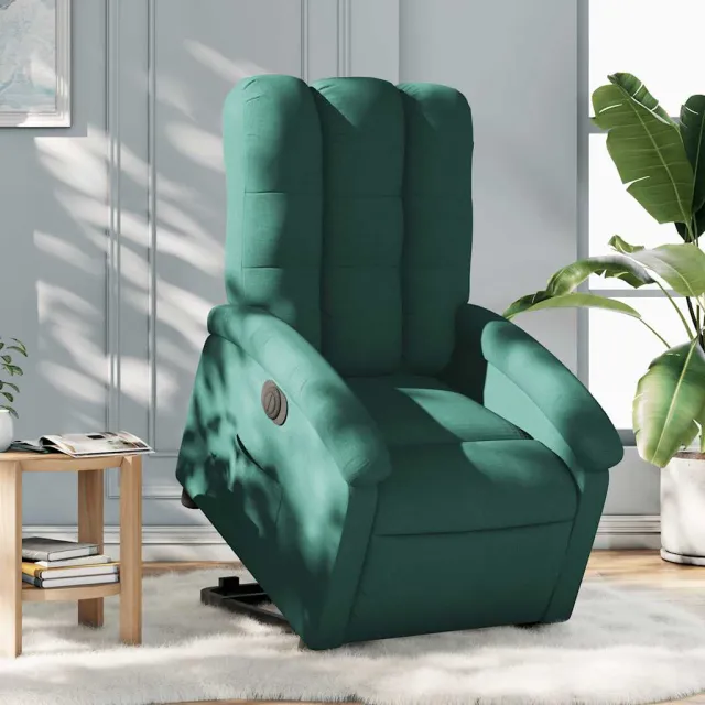 Fauteuil inclinable électrique vert foncé tissu