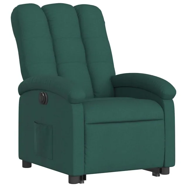 Fauteuil inclinable électrique vert foncé tissu