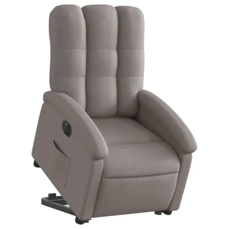 Fauteuil inclinable électrique taupe tissu