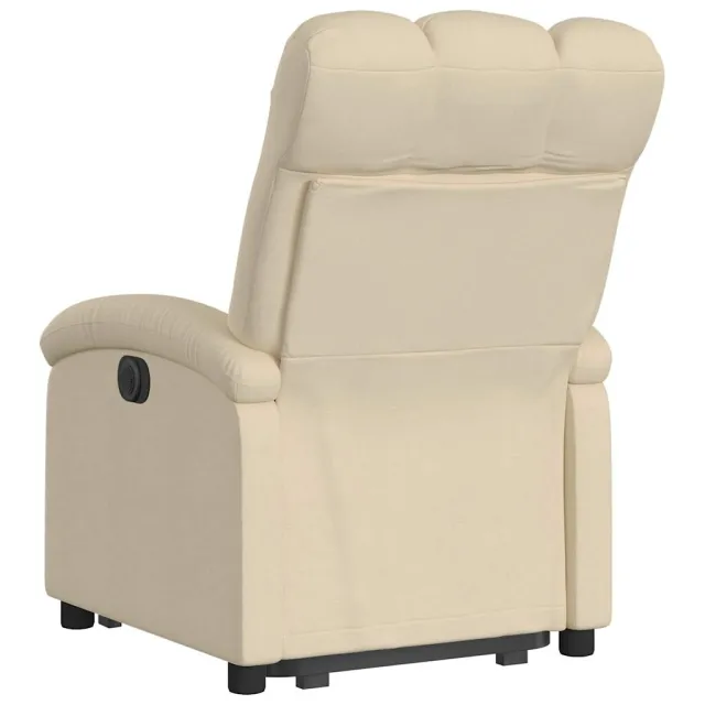 Fauteuil inclinable électrique crème tissu