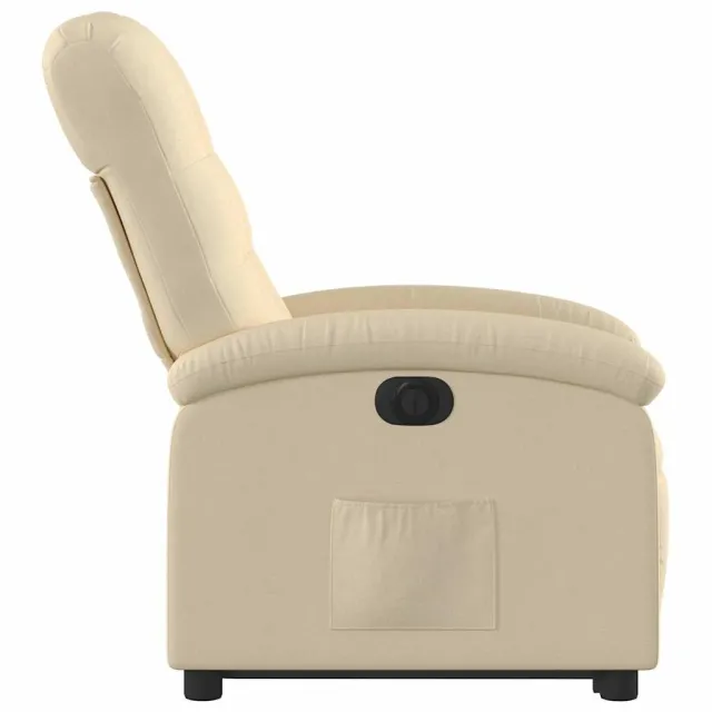 Fauteuil inclinable électrique crème tissu