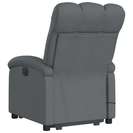 Fauteuil inclinable de massage électrique Gris foncé Tissu