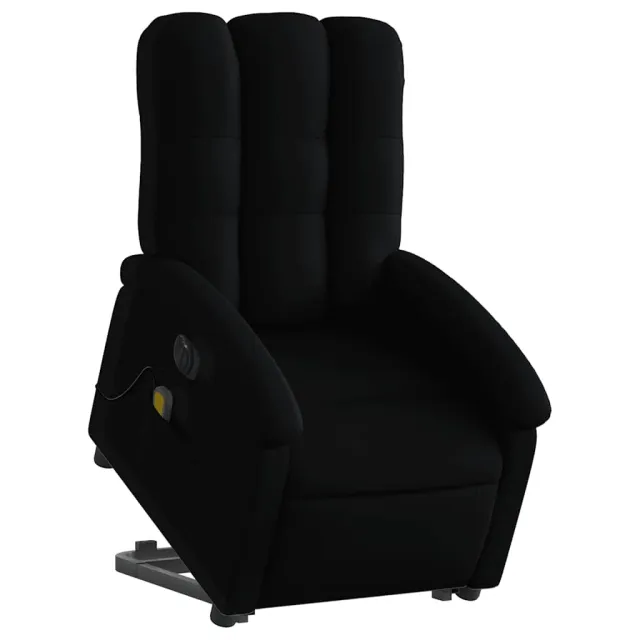 Fauteuil inclinable de massage électrique Noir Tissu