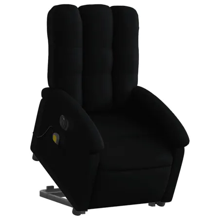 Fauteuil inclinable de massage électrique Noir Tissu