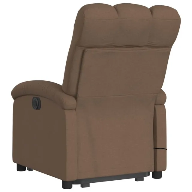 Fauteuil inclinable de massage électrique Marron Tissu