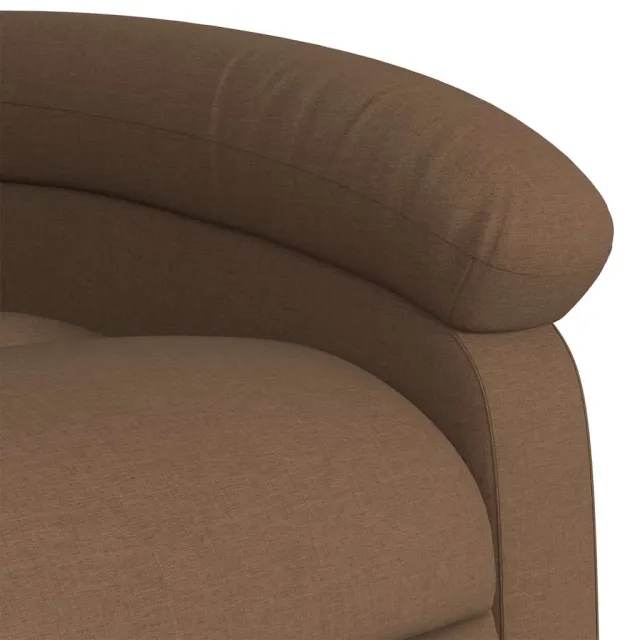 Fauteuil inclinable de massage électrique Marron Tissu