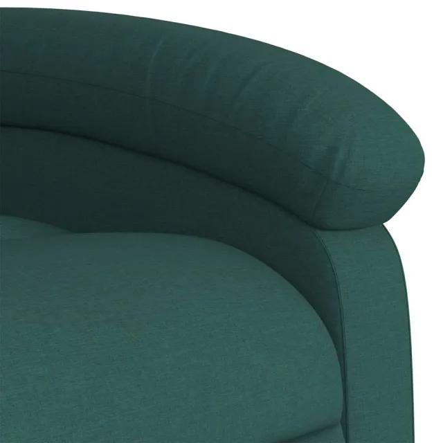 Fauteuil inclinable de massage électrique Vert foncé Tissu