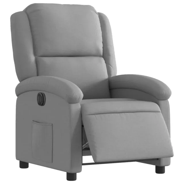 Fauteuil inclinable électrique Gris clair Tissu